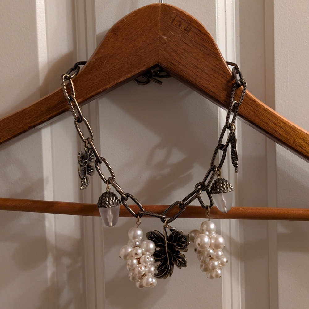 Anne Klein Vintage Acorn Statement Necklace